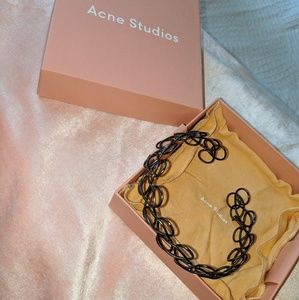 NIB Acne Studios Fabi Choker Gunmetal